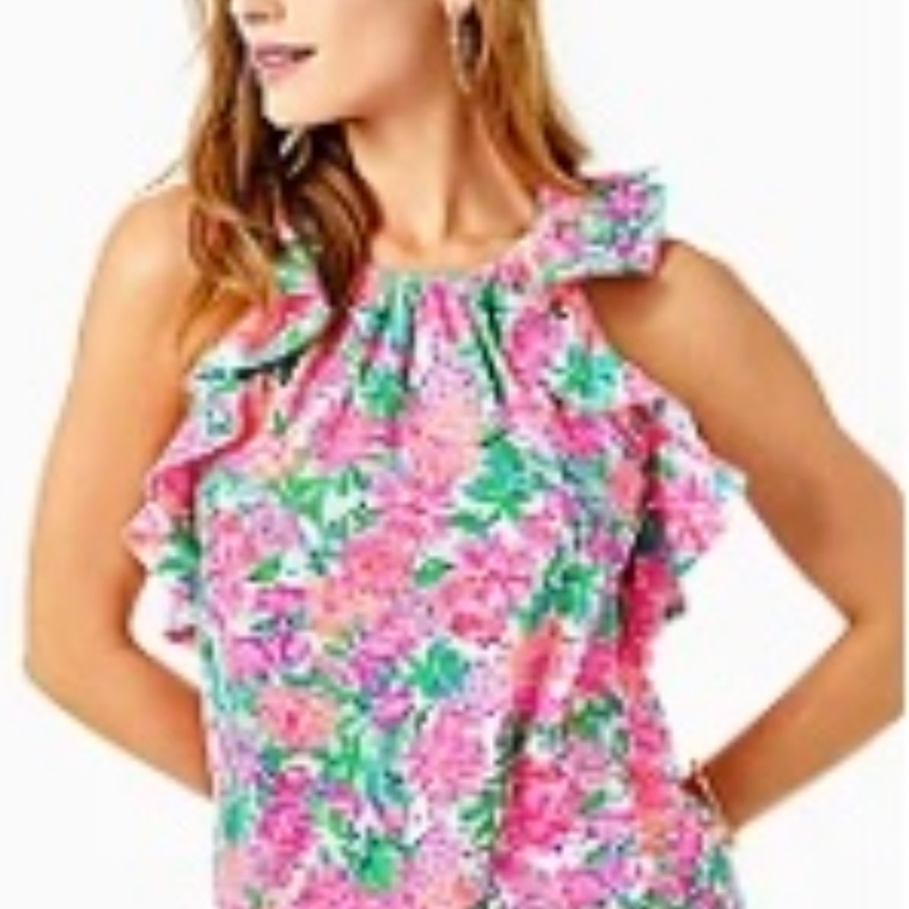 NEW Lily Pulitzer Marlee Ruffle halter top